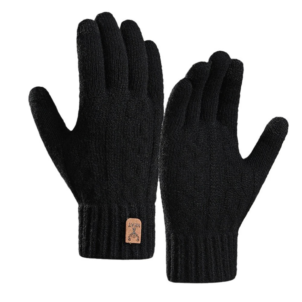 Winter Warm Gloves for Men and Women, Touchscreen Thickened Knitted