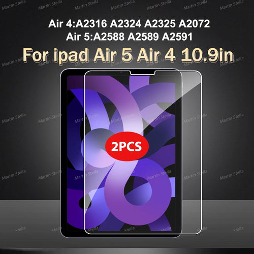 2Pcs Tempered Glass Screen Protector For ipad Pro Air 13 11 2024 M4 M2