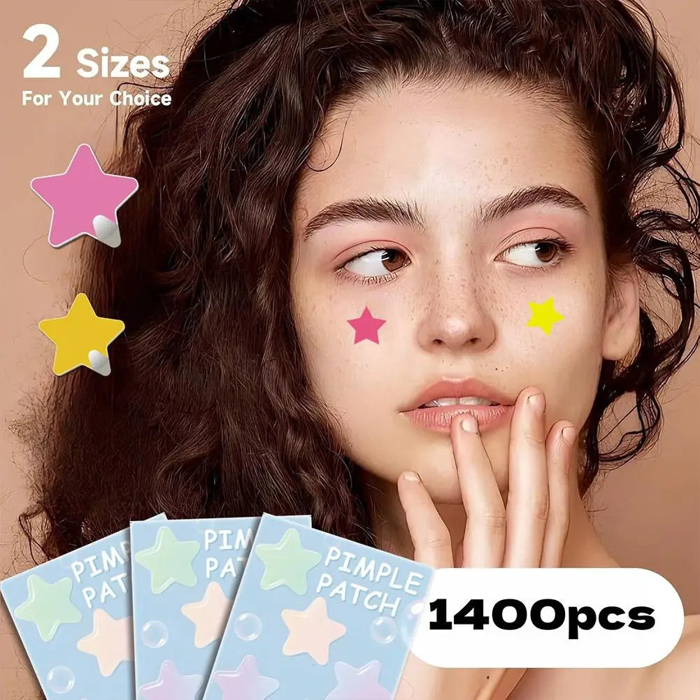1400pcs Colorful Star Pimple Removal Sticker Invisible Breathable