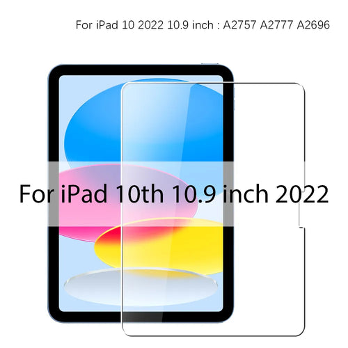 Tempered Glass Screen Protector For Ipad Pro 12.9 11 6th 2022 Air 5 4