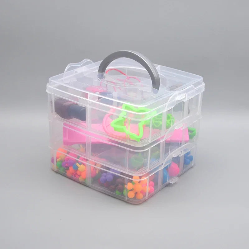 5 pcs Transparent Lockable Box Small Object Storage Box Fishing Gear