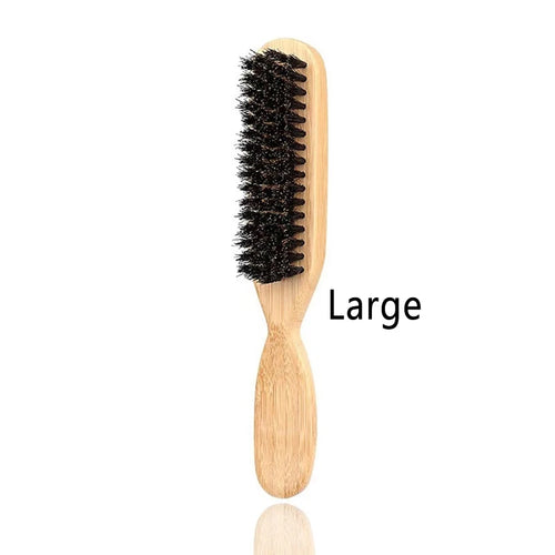 Brown Pointed-Tail Bristle Comb - Unisex, Smooth & Anti-Static, No