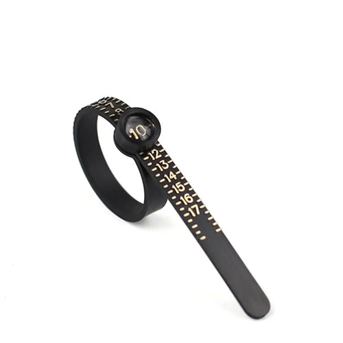 Ring Sizer with Magnifier - US/UK/EU/HK Jewelry Measuring Ruler for