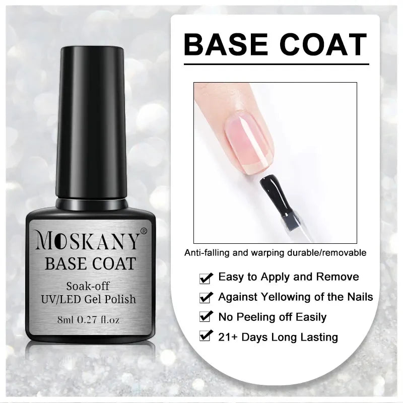 Acrylic No-acid Primer Air Dry Nails Art Set With Base Coat And Top