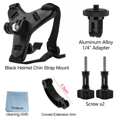 Motorcycle Helmet Chin Strap Mount for GoPro Hero 13 12 11 10 9 8 DJI