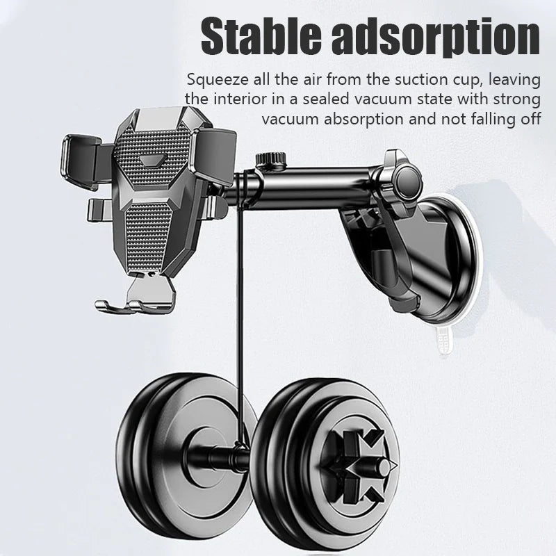Car Phone Mount Long Arm Suction Cup Sucker Car Phone Holder Stand