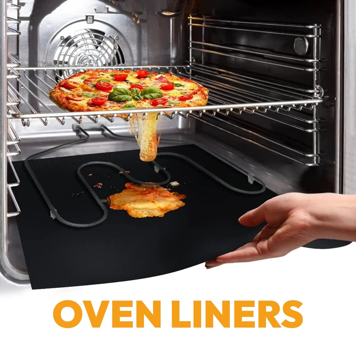 2/5pcs Oven Mat, Microwave Mat, Reusable Non Stick Protective Mat,