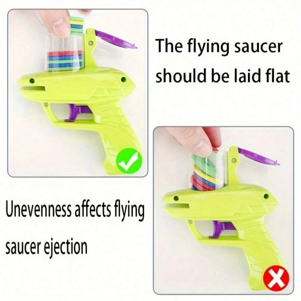 1pc Foam Disc Launcher Flying Disc Handheld Shooter Indoor Shooting