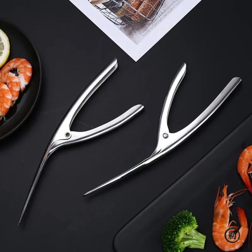Stainless Steel Shrimp Deveined Device - Ergonomic Fishbone