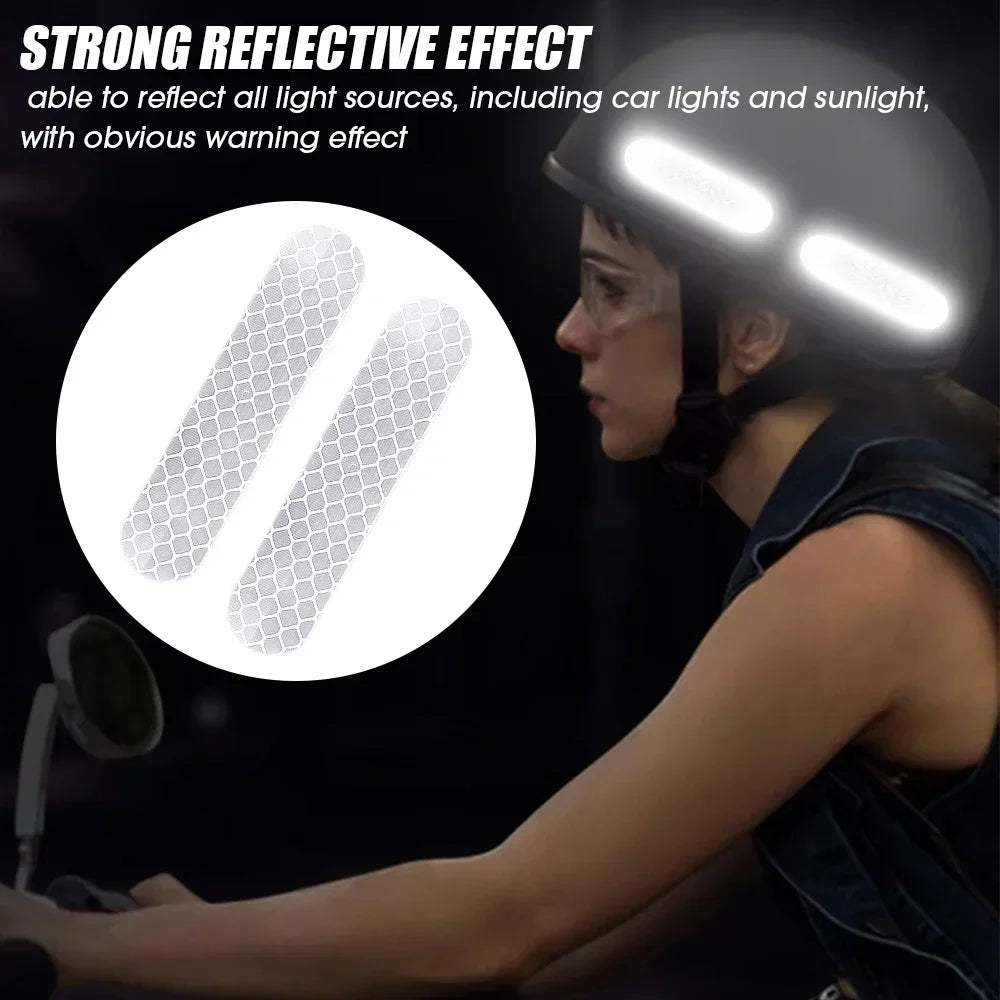 10-100Pcs Motorcycle Helmet Warning Reflective Stickers Night Safety