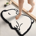 Thickened special-shaped bathroom absorbent floor mat flannel toilet