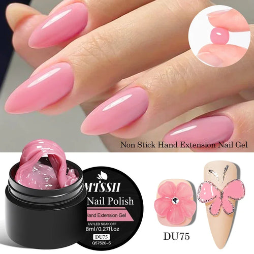 Clear Non-Stick Hand Extension Gel Nail Polish 3D