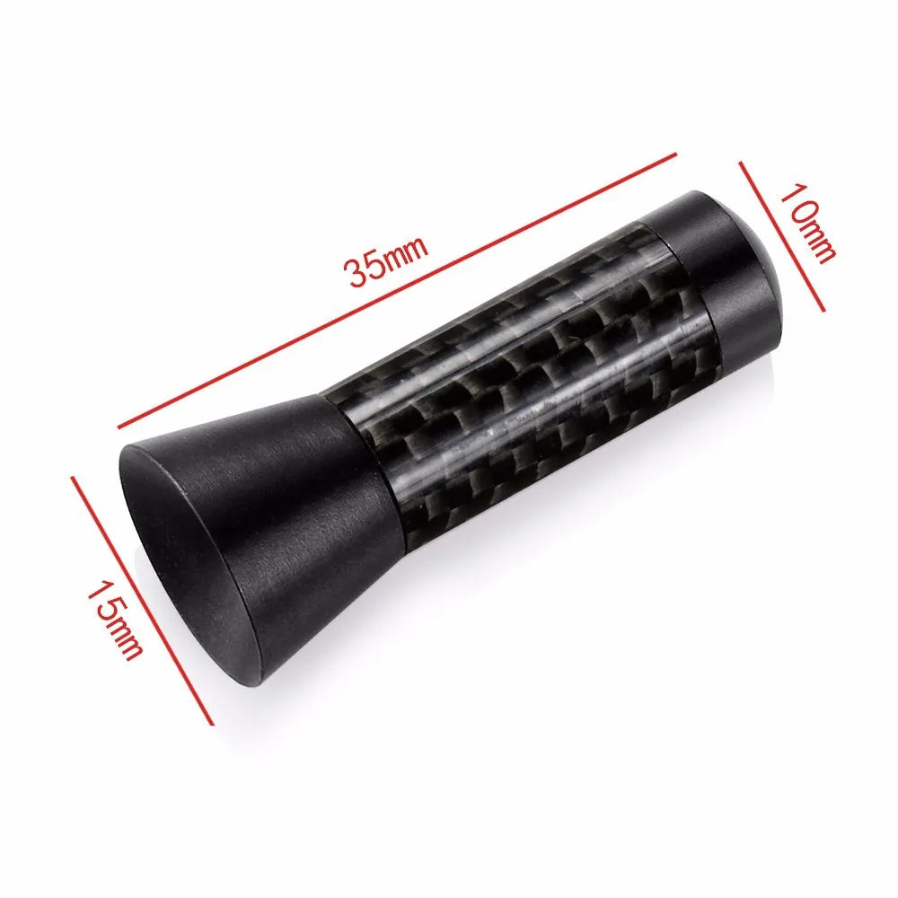 Brand New Carbon Fiber Screw Metal Short Stubby Mast Antenna Car