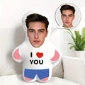 Customized "I Love You" mini plush doll personalized photo pillow,