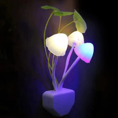 Novelty Mushroom Fungus Night Light EU & US Plug Light Sensor 220V 3