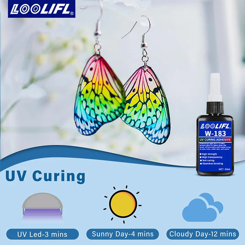 Highly transparent UV glue, waterproof, UV-enhanced curing, used for