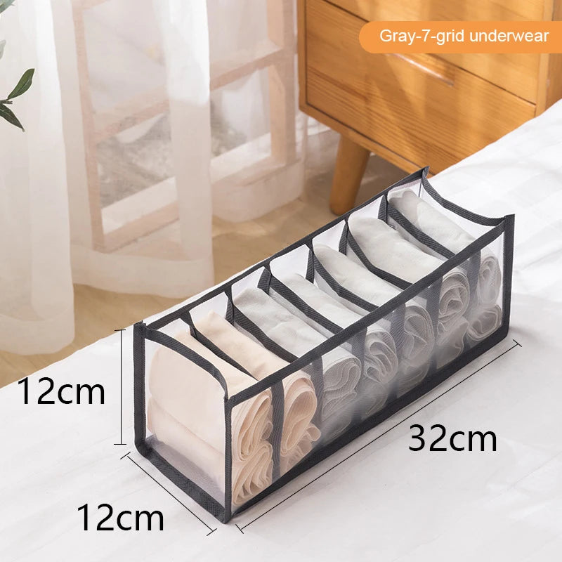 1pc Underwear Drawer Organizer Storage Box Foldable Closet Organizers