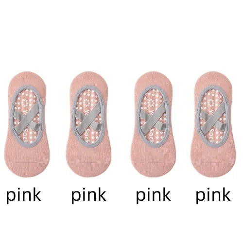 1/ 4Pair Professional Women Yoga Sock Silicone Anti-slip Ballet