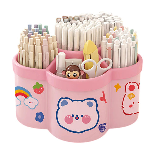 Rotating Pen Holder Desk Organizers Large Capacity Pen Storage Box