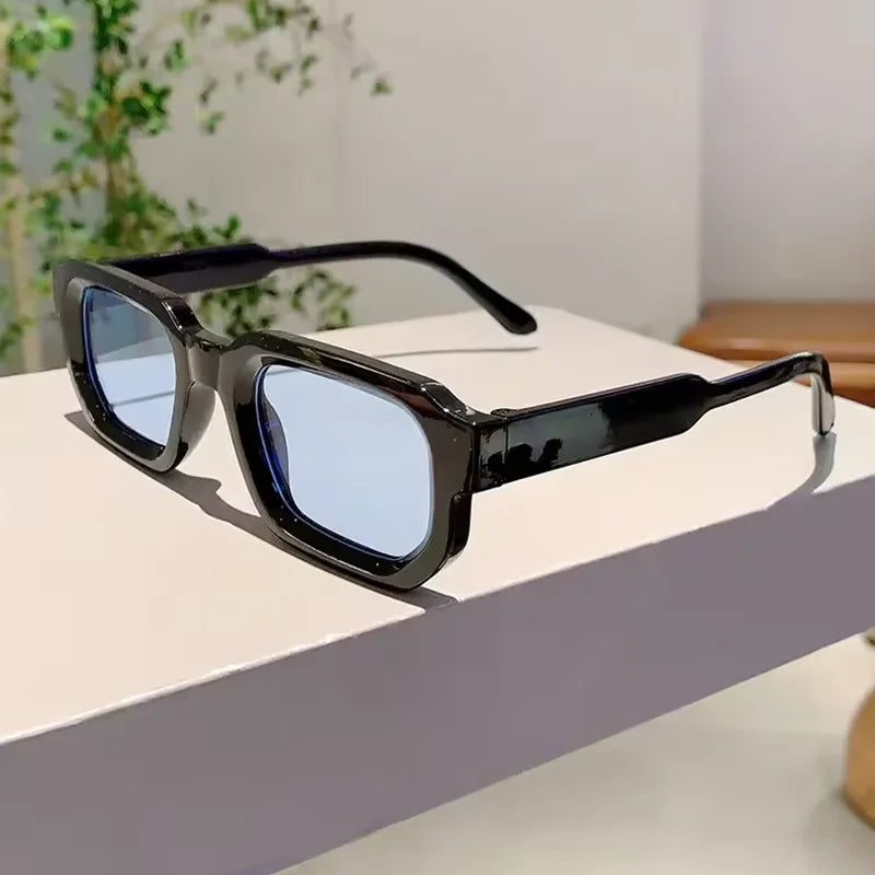 New Men Vintage Rectangle Frame Sunglasses Fashion Retro Sun Glasses