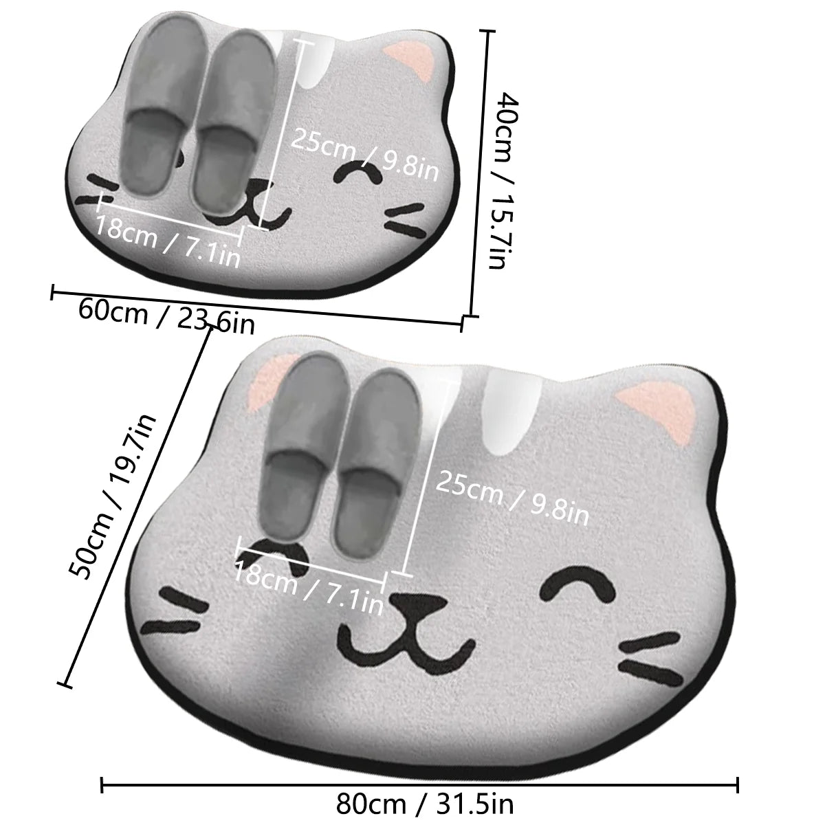Thickened special-shaped bathroom absorbent floor mat flannel toilet