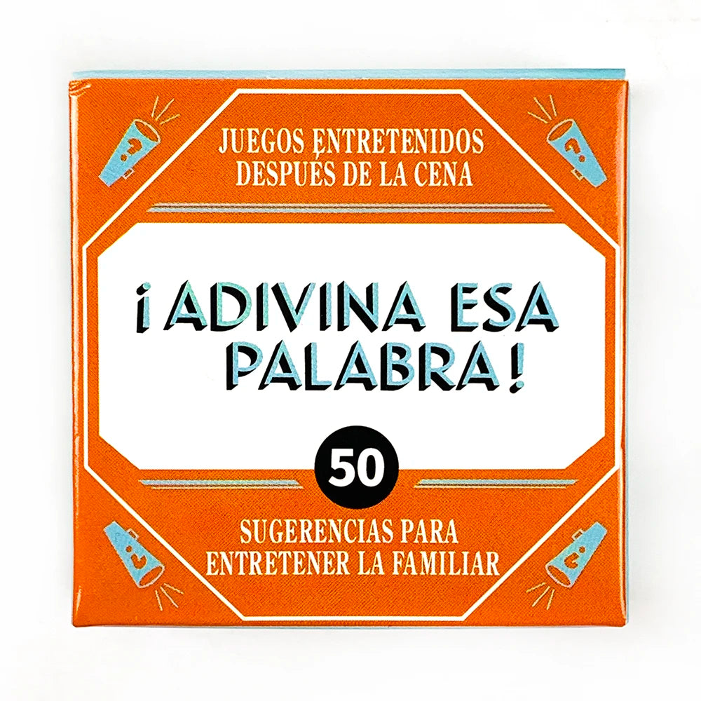 Spanish Mini Size Game Cards " Name That Word !" 50 Pcs Cards Game