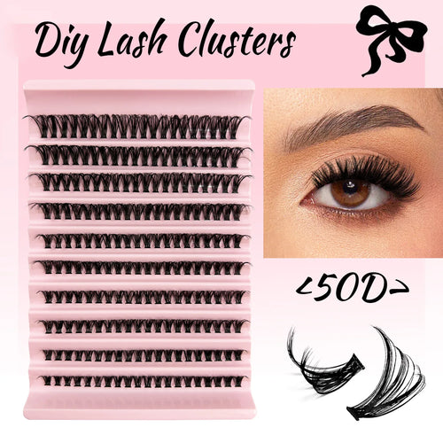 MIAOJIE 200pcs Cluster Lashes Individual Lashes 8-16mm Natural Look
