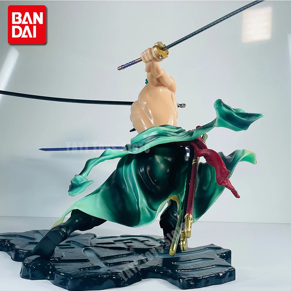 Hot One Piece 10cm Anime Figure GK Roronoa Zoro Three-blade Sa-maximum
