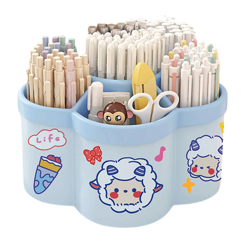 Rotating Pen Holder Desk Organizers Large Capacity Pen Storage Box