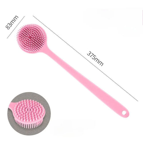 Silicone Back Scrubber Brush for Shower  Long Handle Body Deep