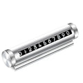 Car Temporary Parking Number Plate Black/Silver/Blue Aluminium Alloy