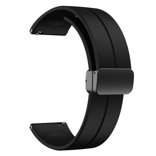 20mm 22mm Magnetic D Type Clasp Silicone Watch Band for Samsung Galaxy