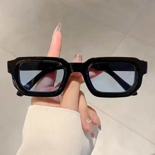 New Men Vintage Rectangle Frame Sunglasses Fashion Retro Sun Glasses