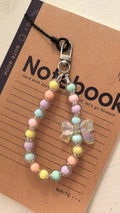 Phone Anti-lost Lanyard Key Short Wrist Pendant Colorful Macaron Round