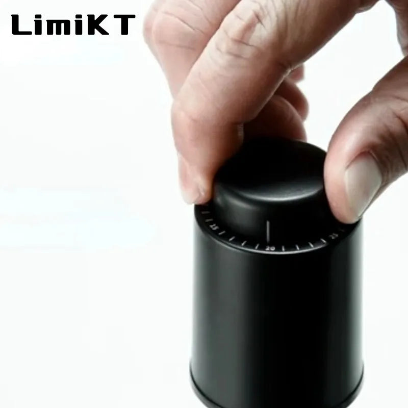 LimiKT Press Type Vacuum Red Wine Bottle Stopper Stainless Steel