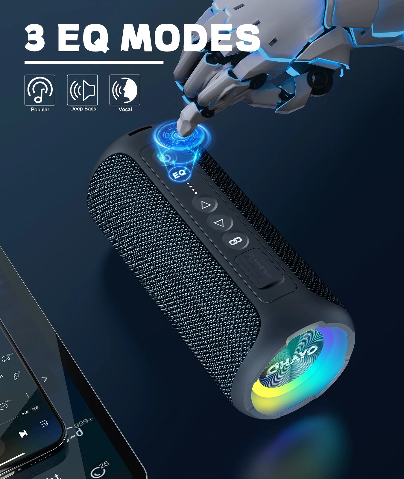 Ortizan X8 Pro Bluetooth Speaker Portable with 40W Stereo Sound,Rich
