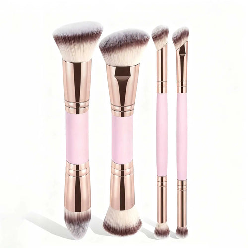 4pcs Basic Makeup Brushes Set With Box Dual-ended Foundations Powder