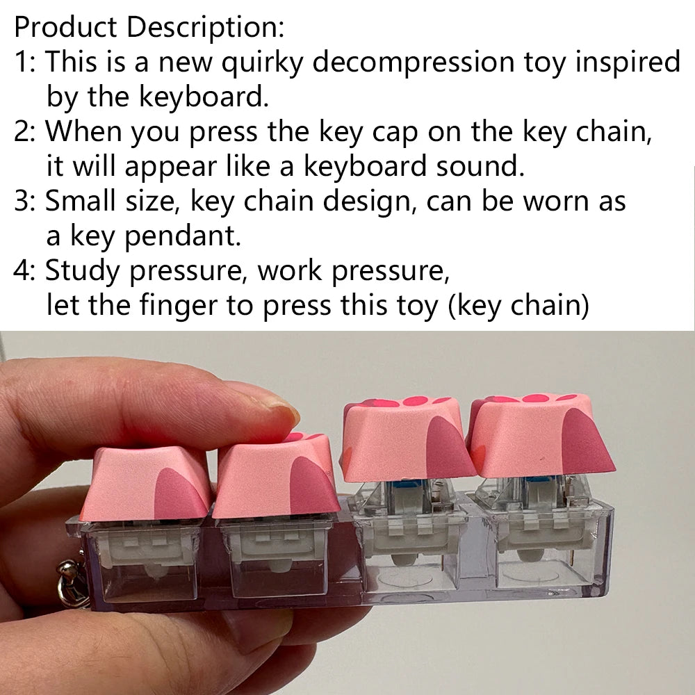 Cat Claw Keychain Key Ring Pendant Mobile Phone Backpack Pendant