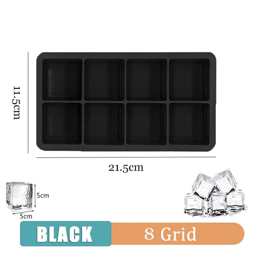 Silicone Ice Cube Tray 4/6/15 Square Ice Cube Moulds 3 x 3 cm Reusable