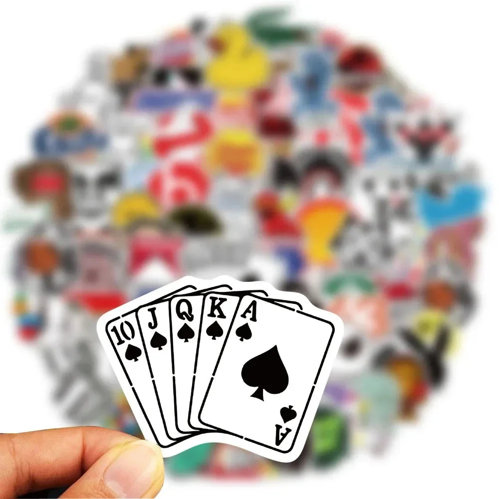 50/100/300Pcs Fashion Cool Brand Logo Stickers Aesthetic Motorcycle