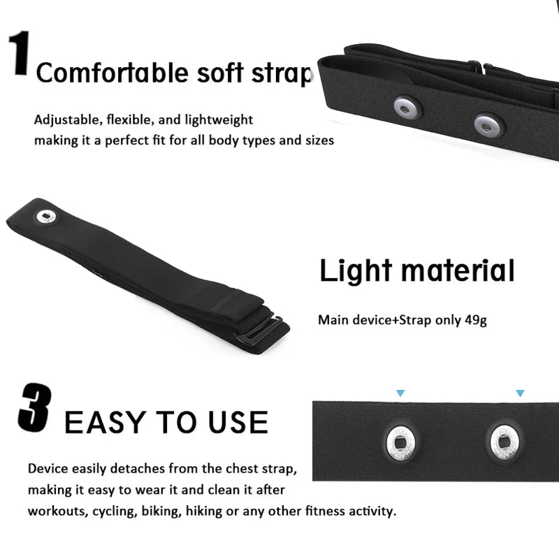 1Pc Heart Rate Monitor Replacement Strap Compatible with Polar H7 H9