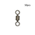 50Pcs Bearing Swivel Fishing Connector Stainless Steel Carp Snap