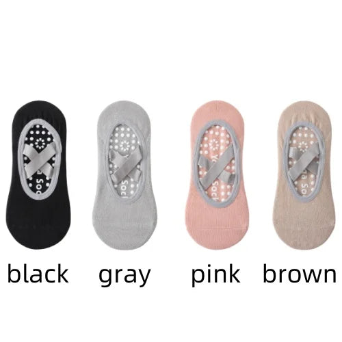 1/ 4Pair Professional Women Yoga Sock Silicone Anti-slip Ballet