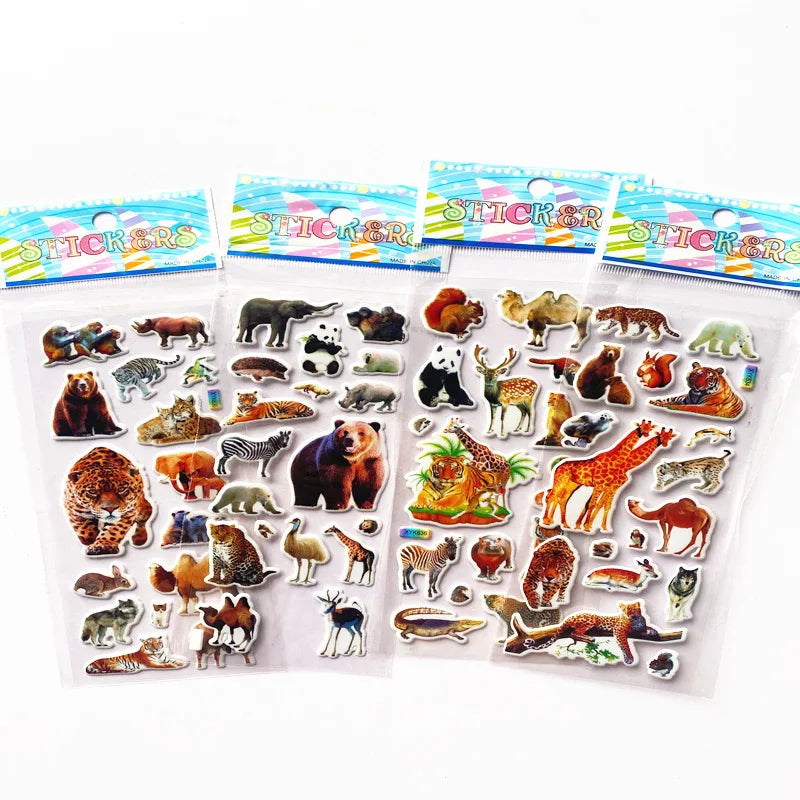 10pcs 3D Puffy Stickers Animals Bulk Stickers Scrapbook Decoration