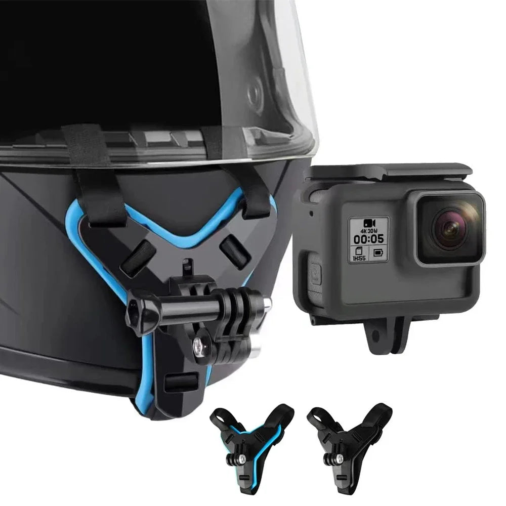 Motorcycle Helmet Chin Strap Mount for GoPro Hero 13 12 11 10 9 8 DJI