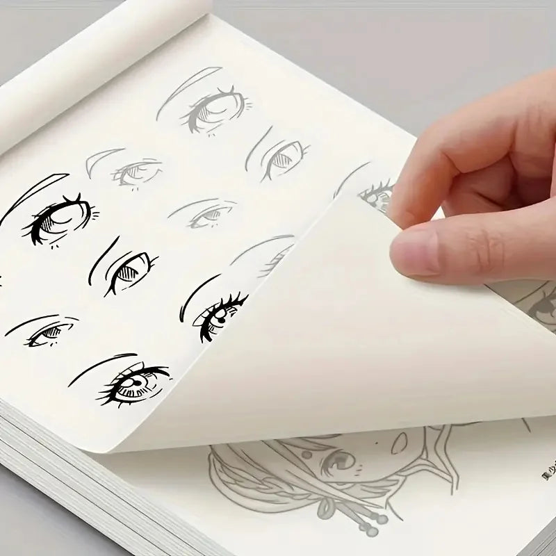 Anime Character Line Art Drawing Book for Beginners - 48 Pages of
