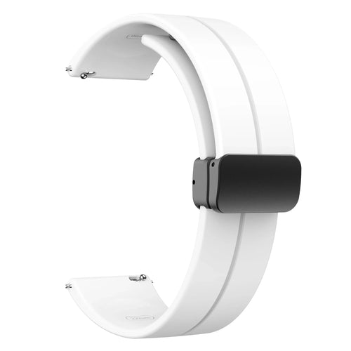 20mm 22mm Magnetic D Type Clasp Silicone Watch Band for Samsung Galaxy