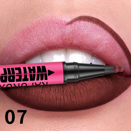 1PC Liquid Matte12-Color Lipliner Pencil Waterproof Plumping Stain
