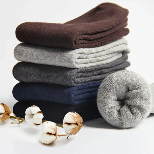 5 Pairs Winter Warm Men’s Socks Wool Male Women Socks Super Thicker