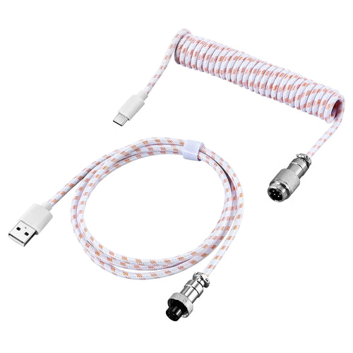 Coiled Keyboard Cable Type C To USB-A Mechanical Keyboard Cable
